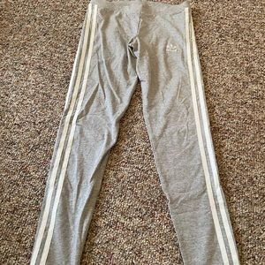 Adidas 3 Stripe Gray Leggings